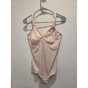 Vintage Olga Size 42DD 43086 Blush Beige Nude Bodysuit Shaper Lingerie